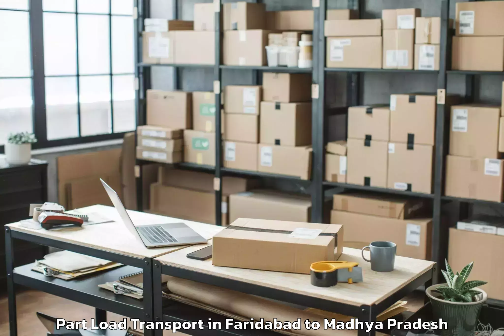 Reliable Faridabad to Dabra Part Load Transport